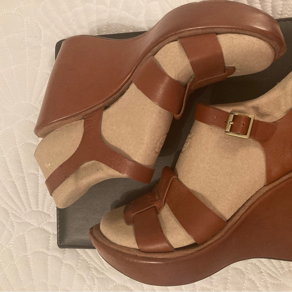 Kork Ease Brown Leather Wedge 8 - Picture 5 of 7